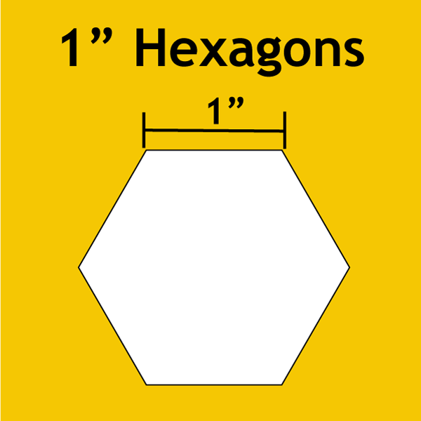 1 inch Hexagon Paper Pieces 100 Pack