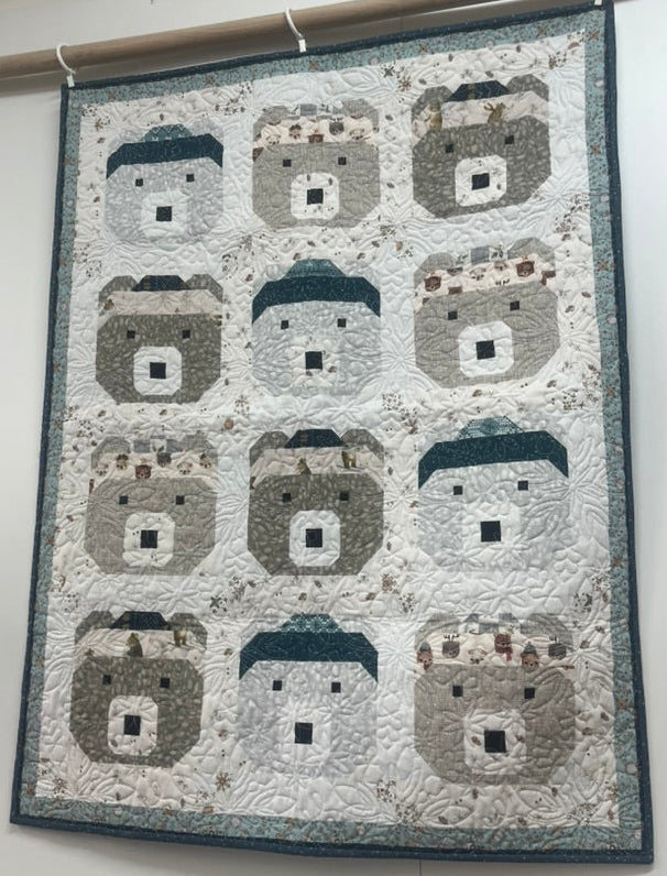 Baby Bears Wholecloth - Quilt for Sale