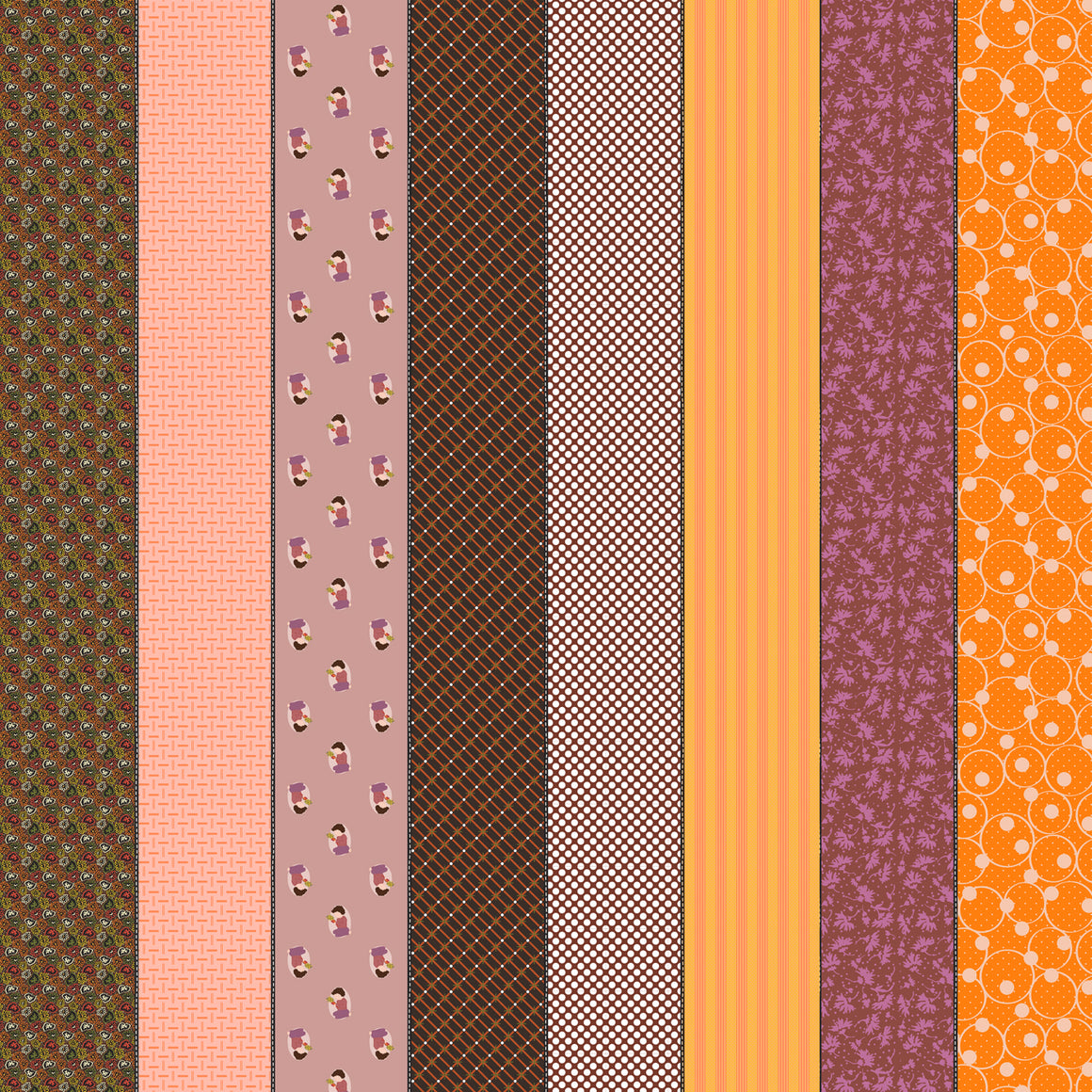 One in Hazel from Gathered Lollies by Jen Kingwell for Moda Fabrics, Designer Fabric