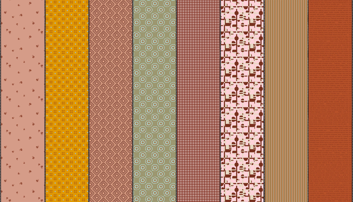 Two in Trentham from Gathered Lollies by Jen Kingwell for Moda Fabrics, Designer Fabric