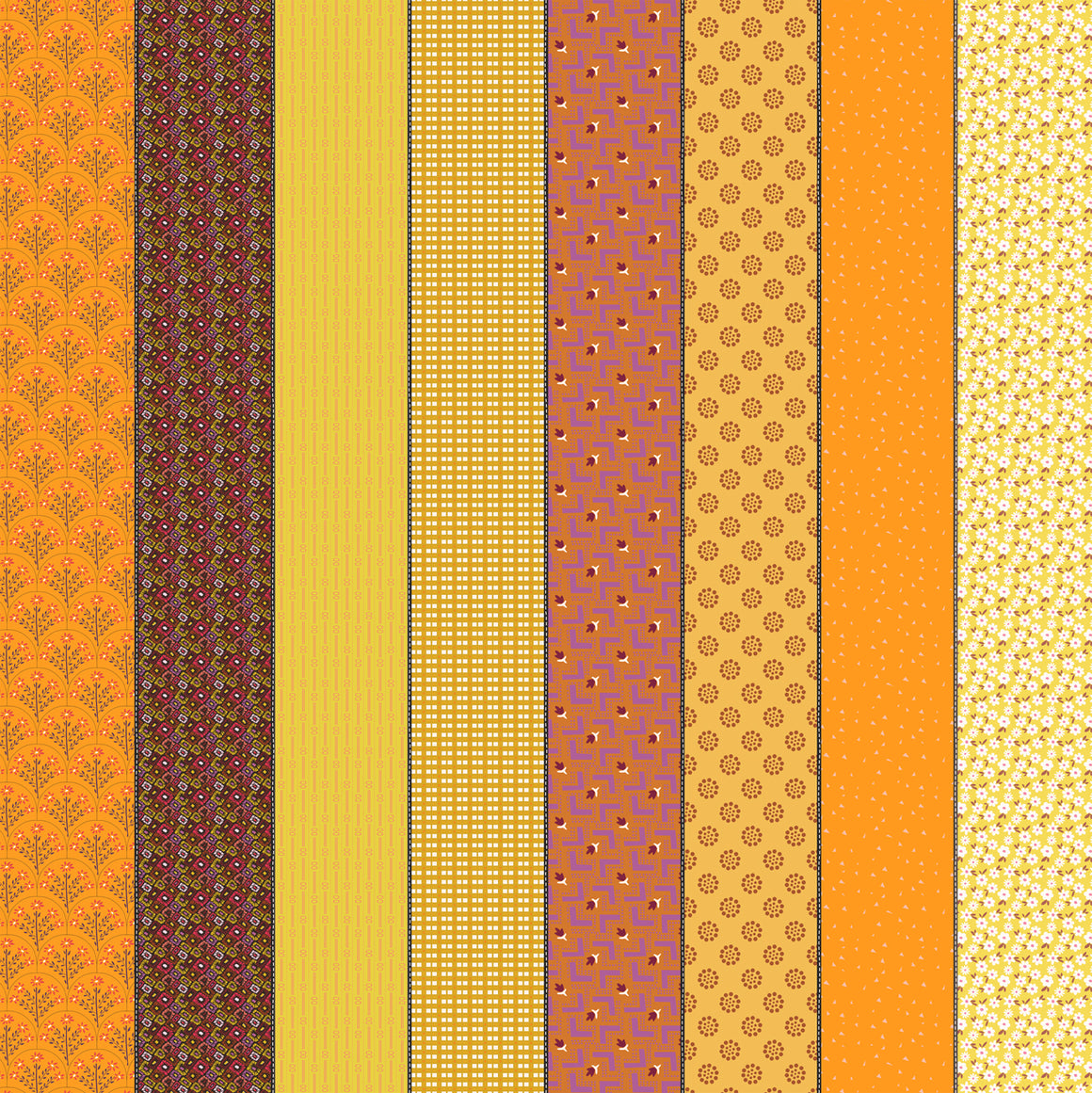 Three in Hazel from Gathered Lollies by Jen Kingwell for Moda Fabrics, Designer Fabric