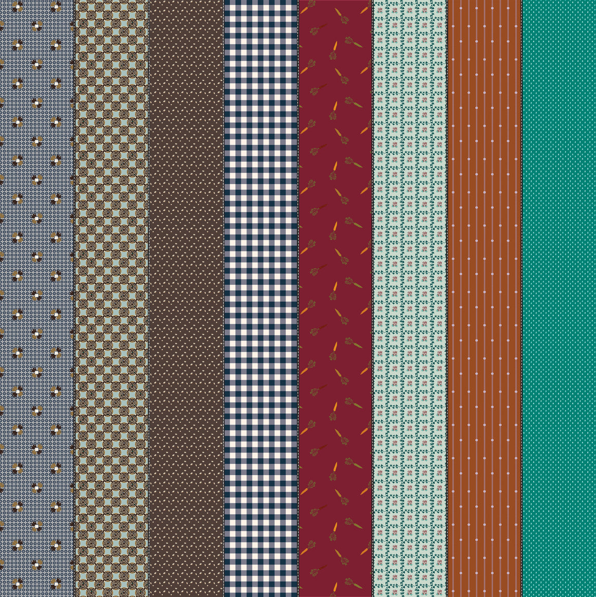 Four in Trentham from Gathered Lollies by Jen Kingwell for Moda Fabrics, Designer Fabric