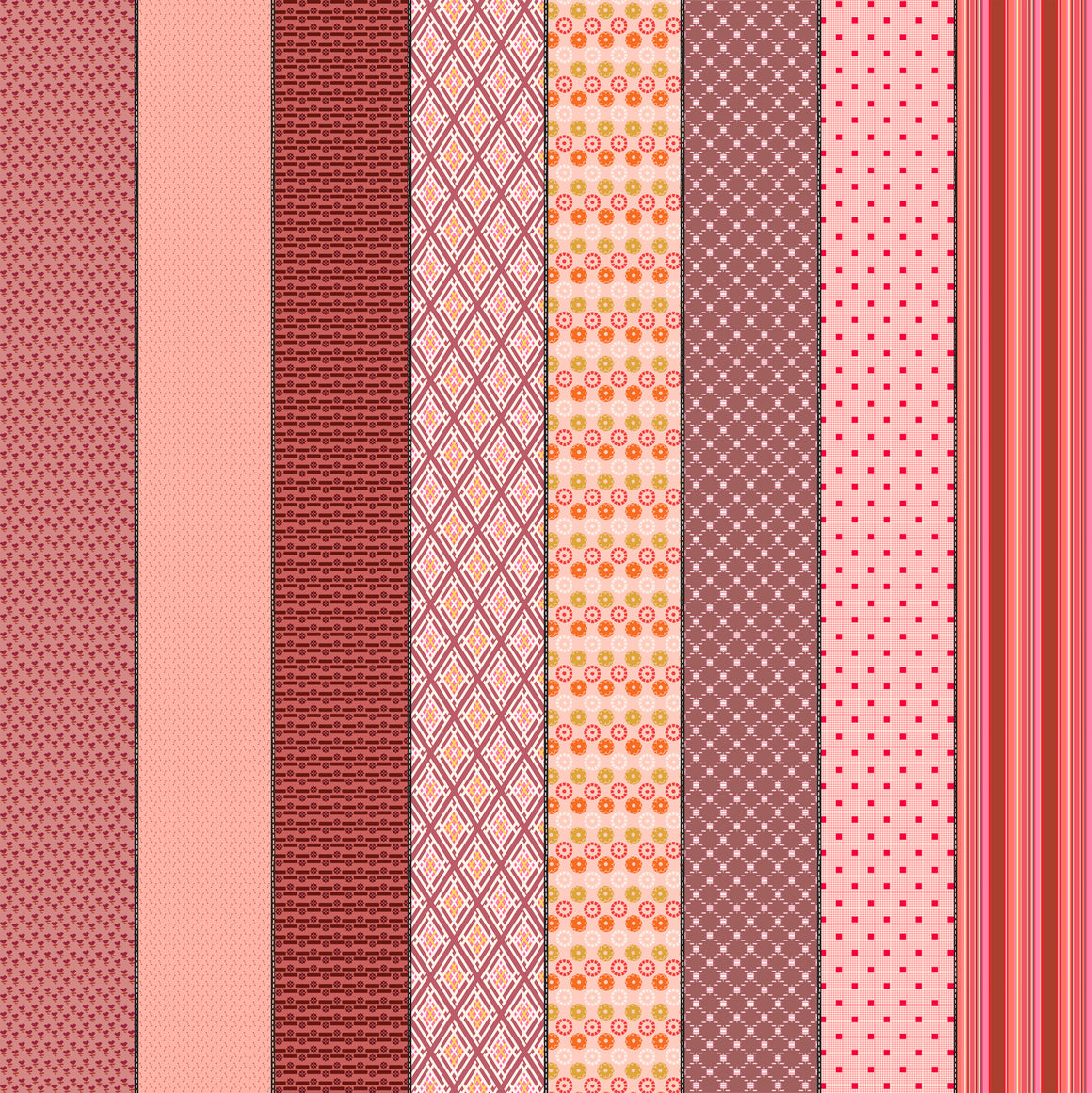 Five in Hazel from Gathered Lollies by Jen Kingwell for Moda Fabrics, Designer Fabric