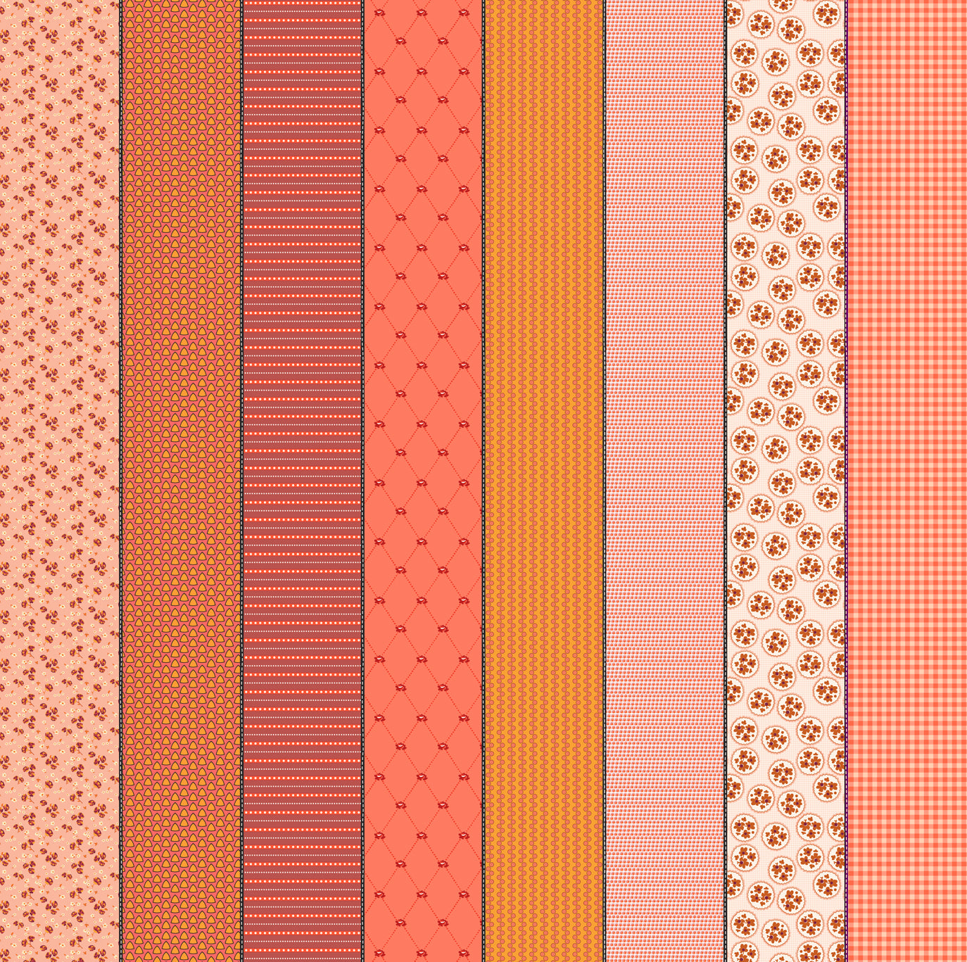 Six in Hazel from Gathered Lollies by Jen Kingwell for Moda Fabrics, Designer Fabric