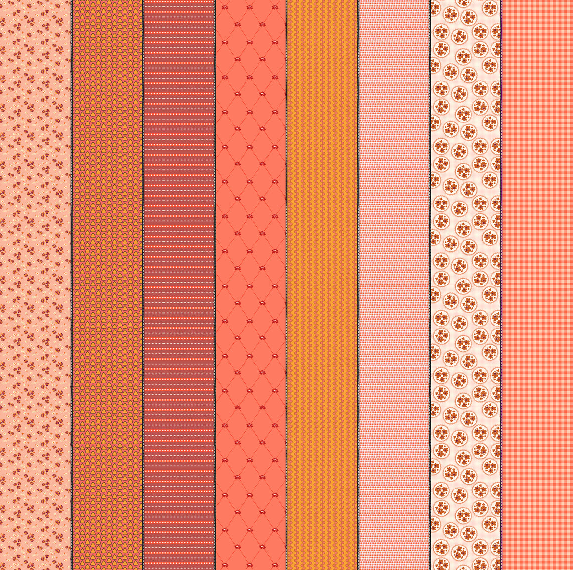 Six in Hazel from Gathered Lollies by Jen Kingwell for Moda Fabrics, Designer Fabric