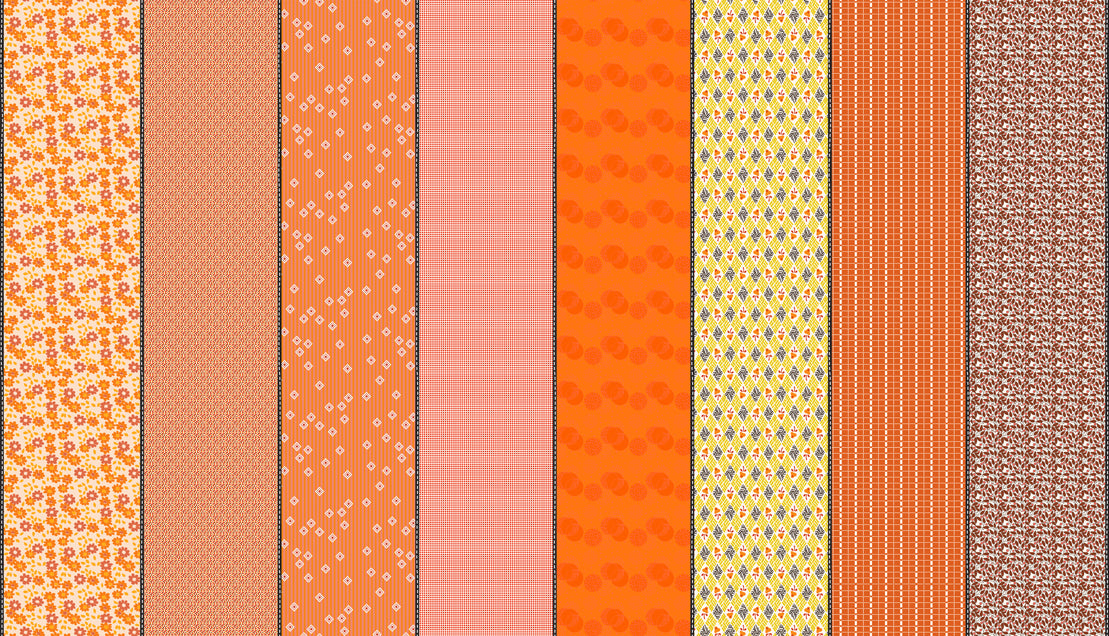 Seven in Hazel from Gathered Lollies by Jen Kingwell for Moda Fabrics, Designer Fabric