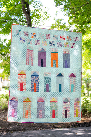 Paint the Town Colourful  - Quilt for Sale