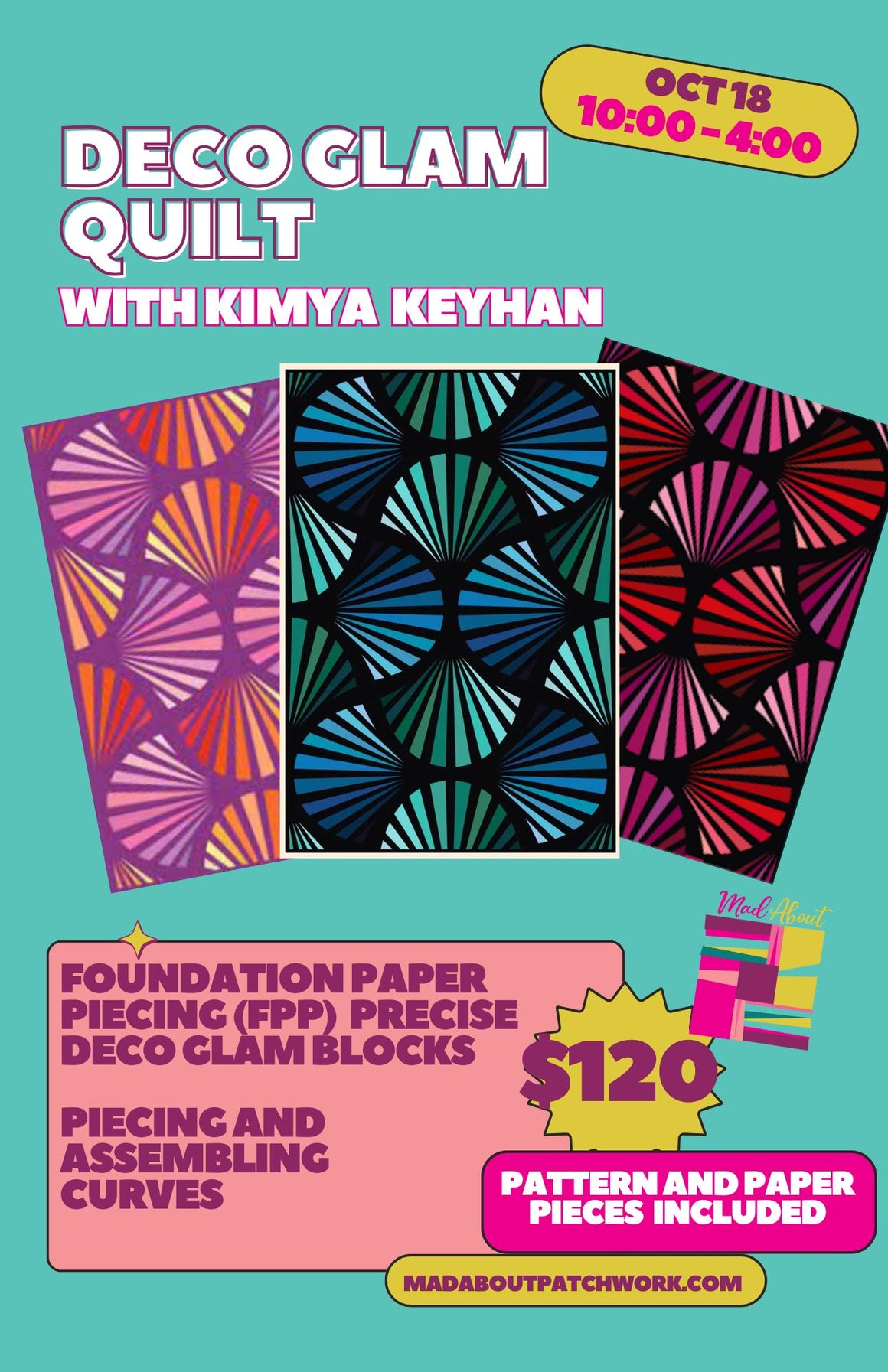 Deco Glam Quilt - Foundation Paper Piecing and Curves