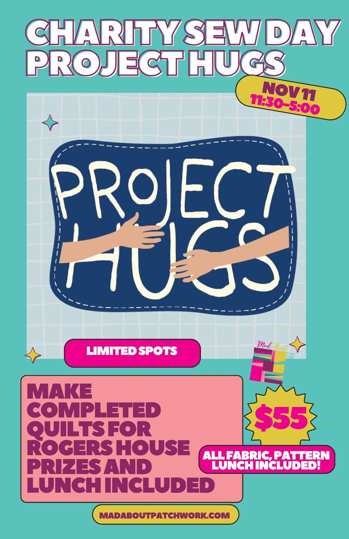 Project Hugs: Charity Sew-In Day (Nov 11 - 2025)
