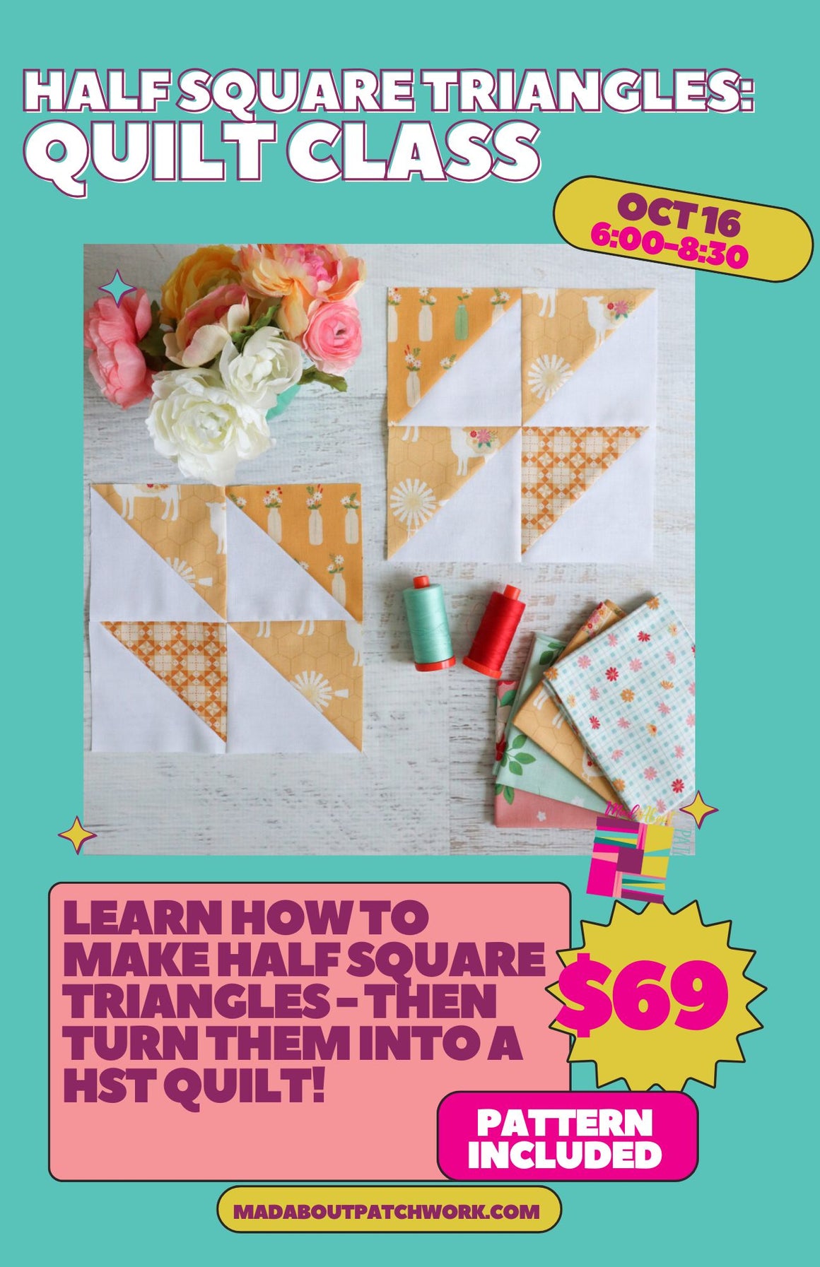Half Square Triangle Mastery Class: Make HST for an HST Quilt