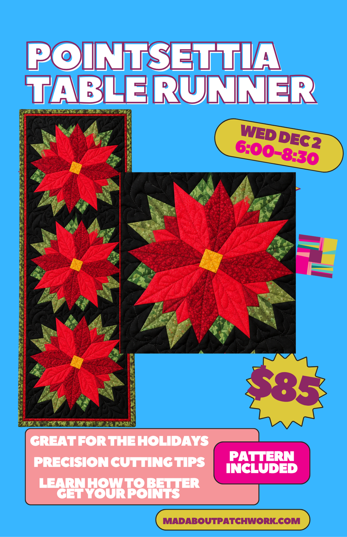 Poinsettia Table Runner Class