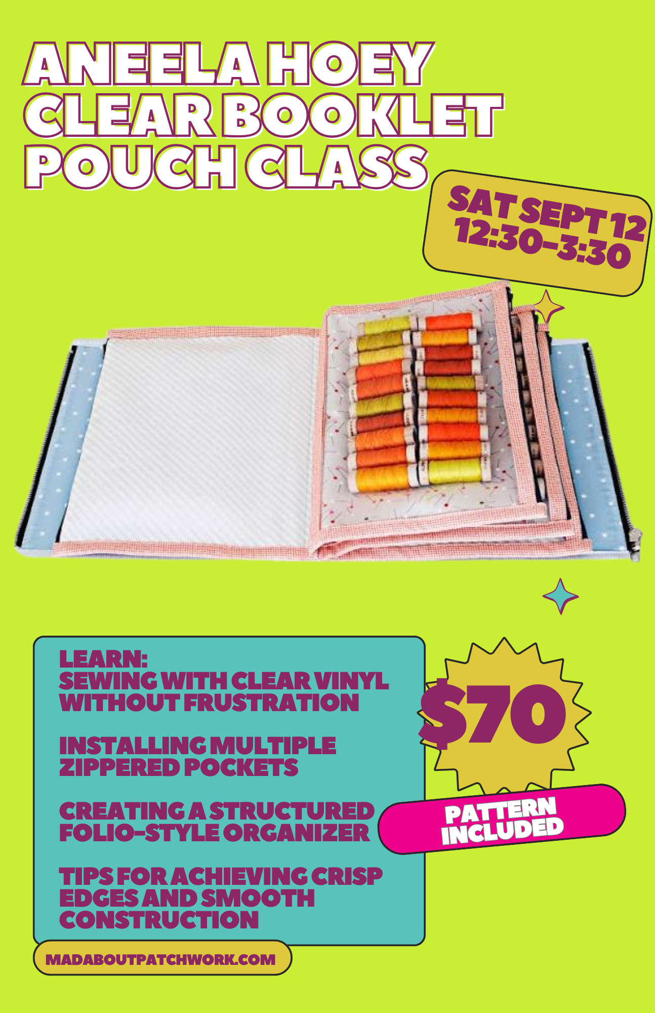Aneela Hoey Clear Booklet Pouch Class