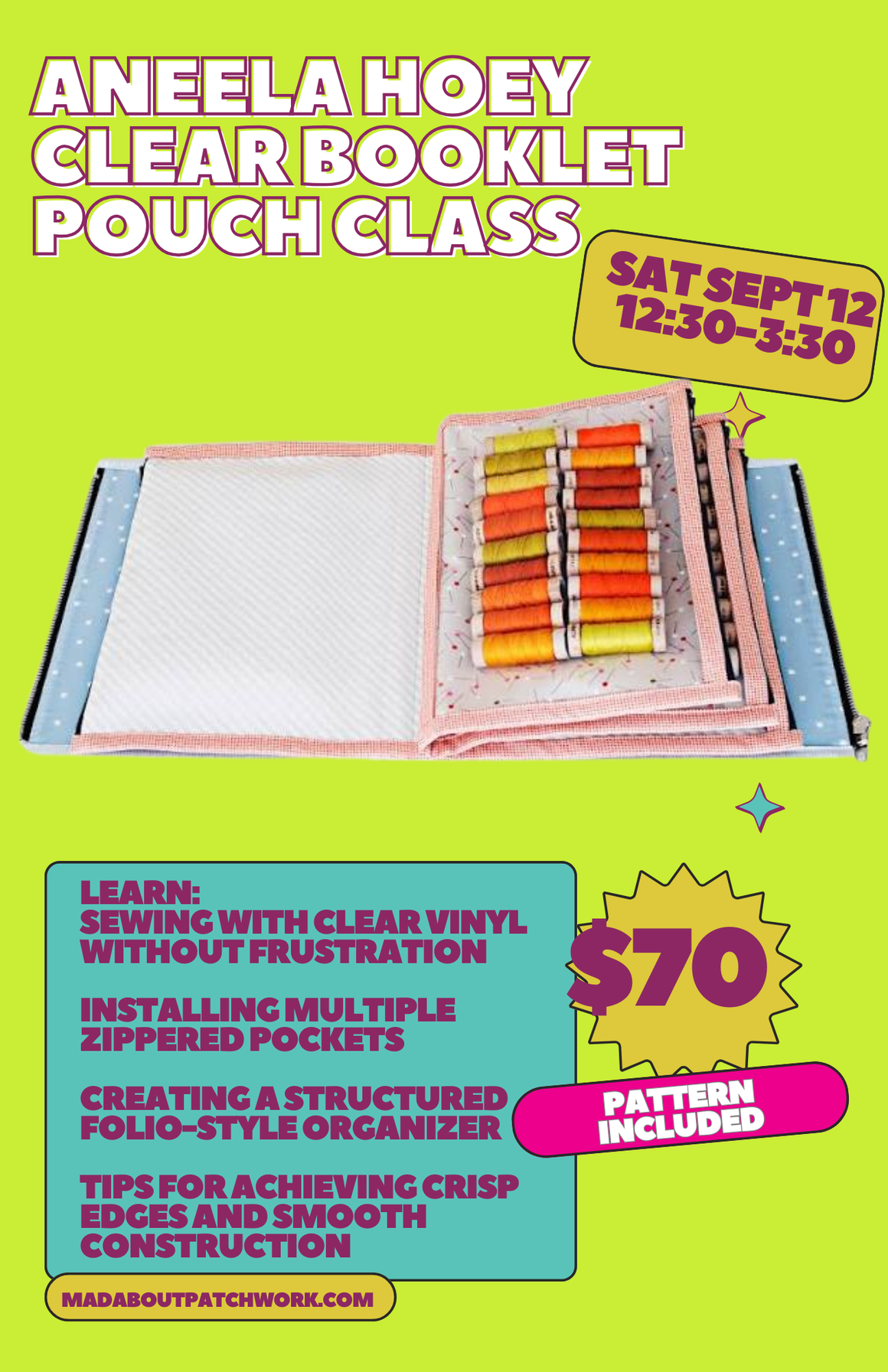 Aneela Hoey Clear Booklet Pouch Class