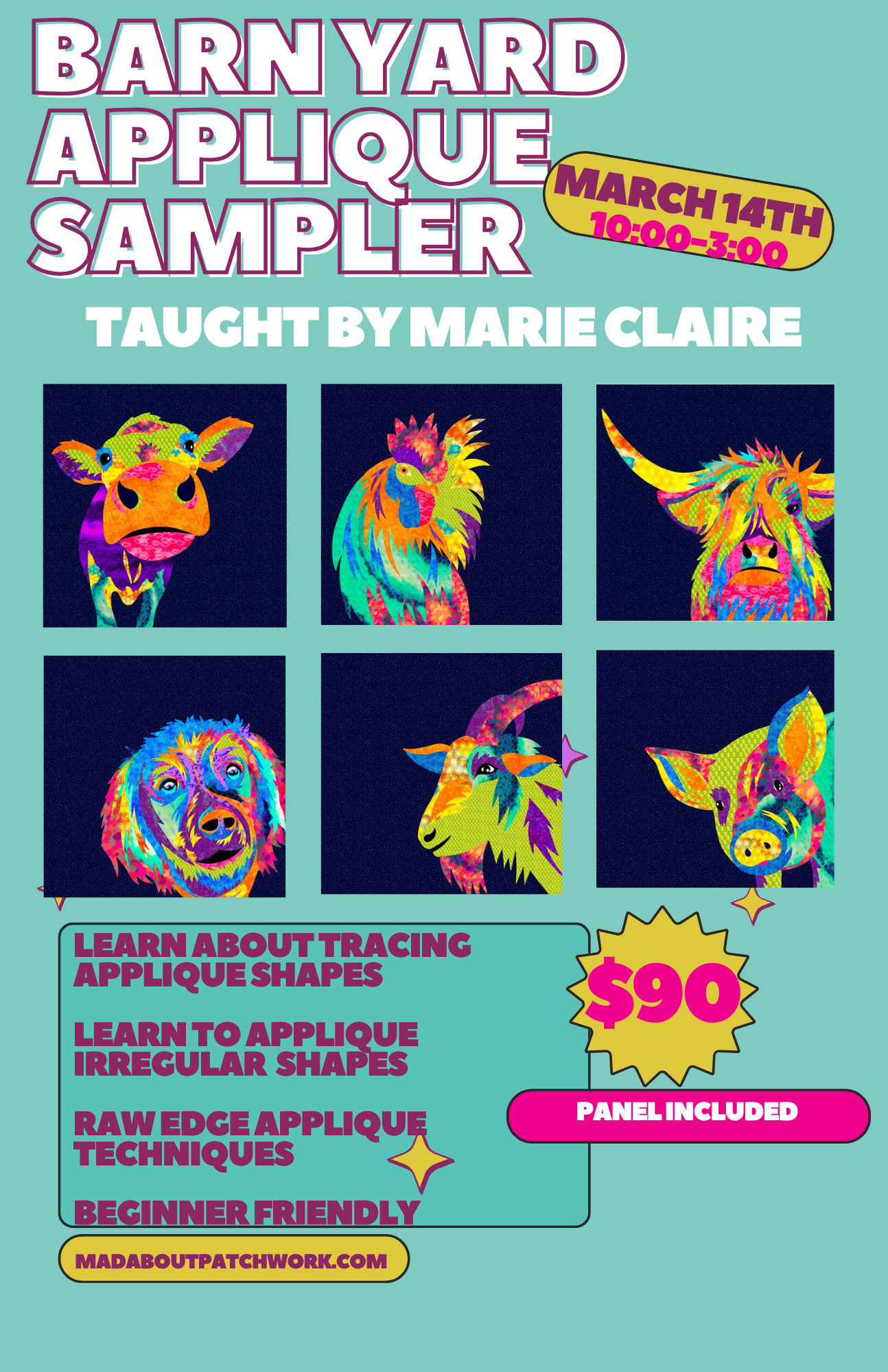 Barnyard Applique Sampler