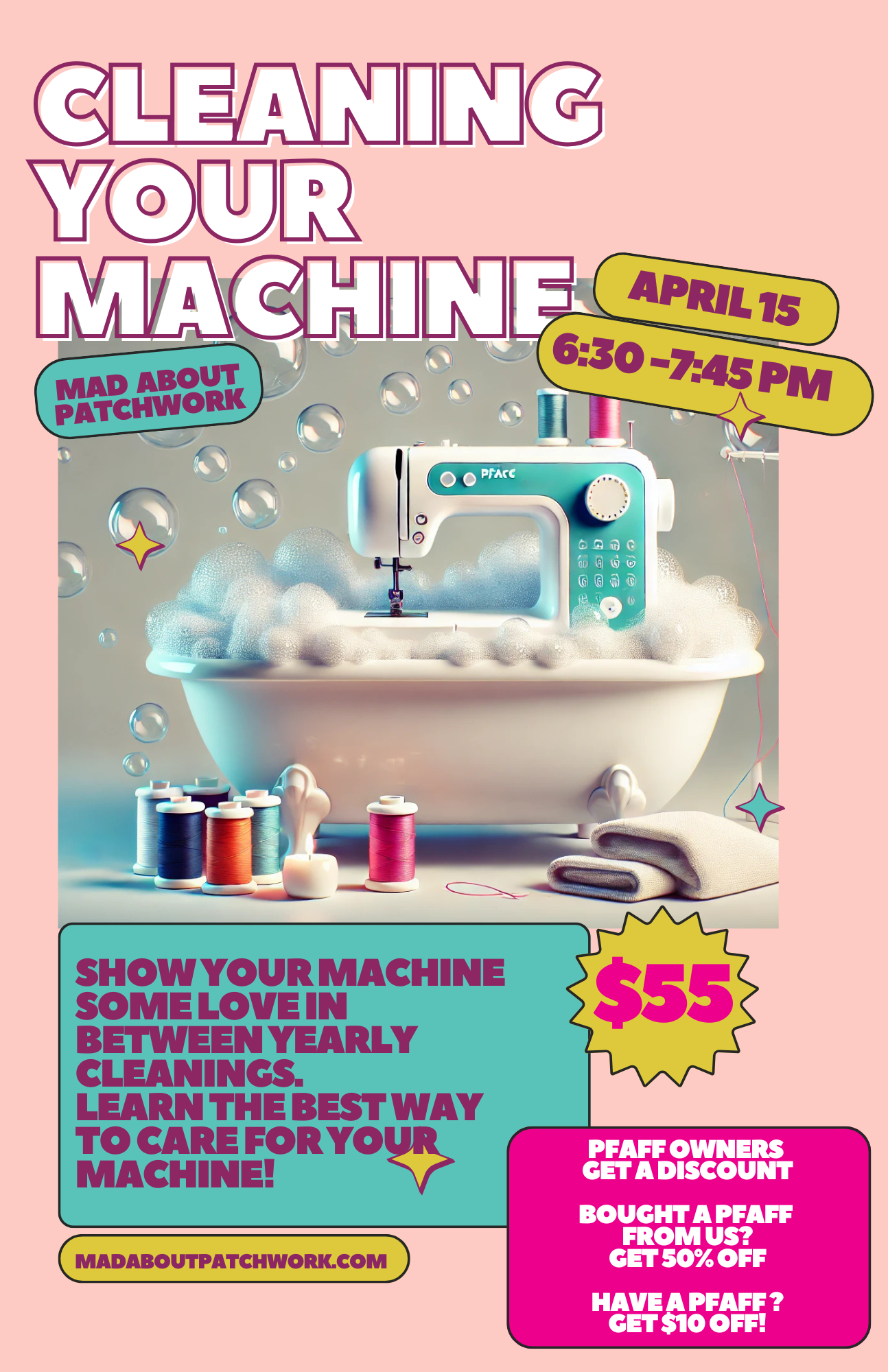 Machine Cleaning & Care Class