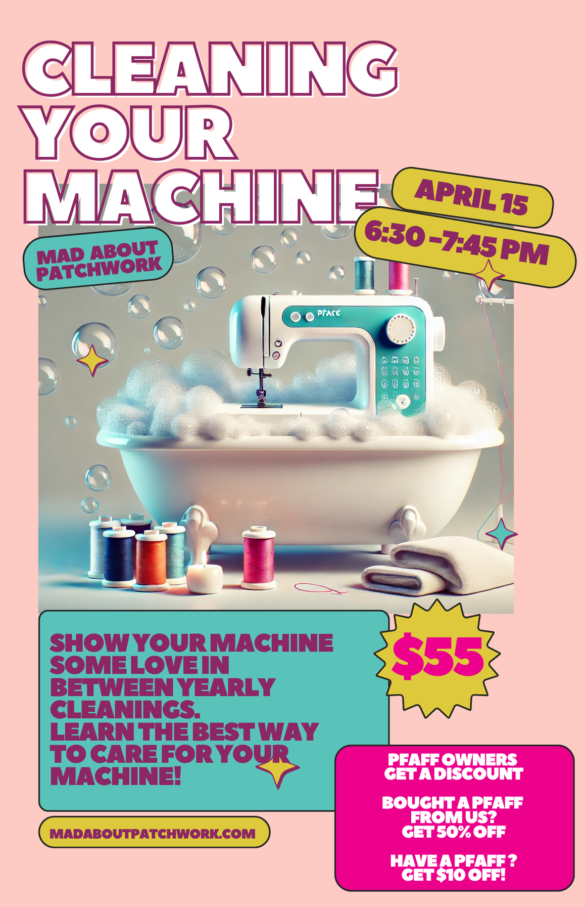 Machine Cleaning & Care Class