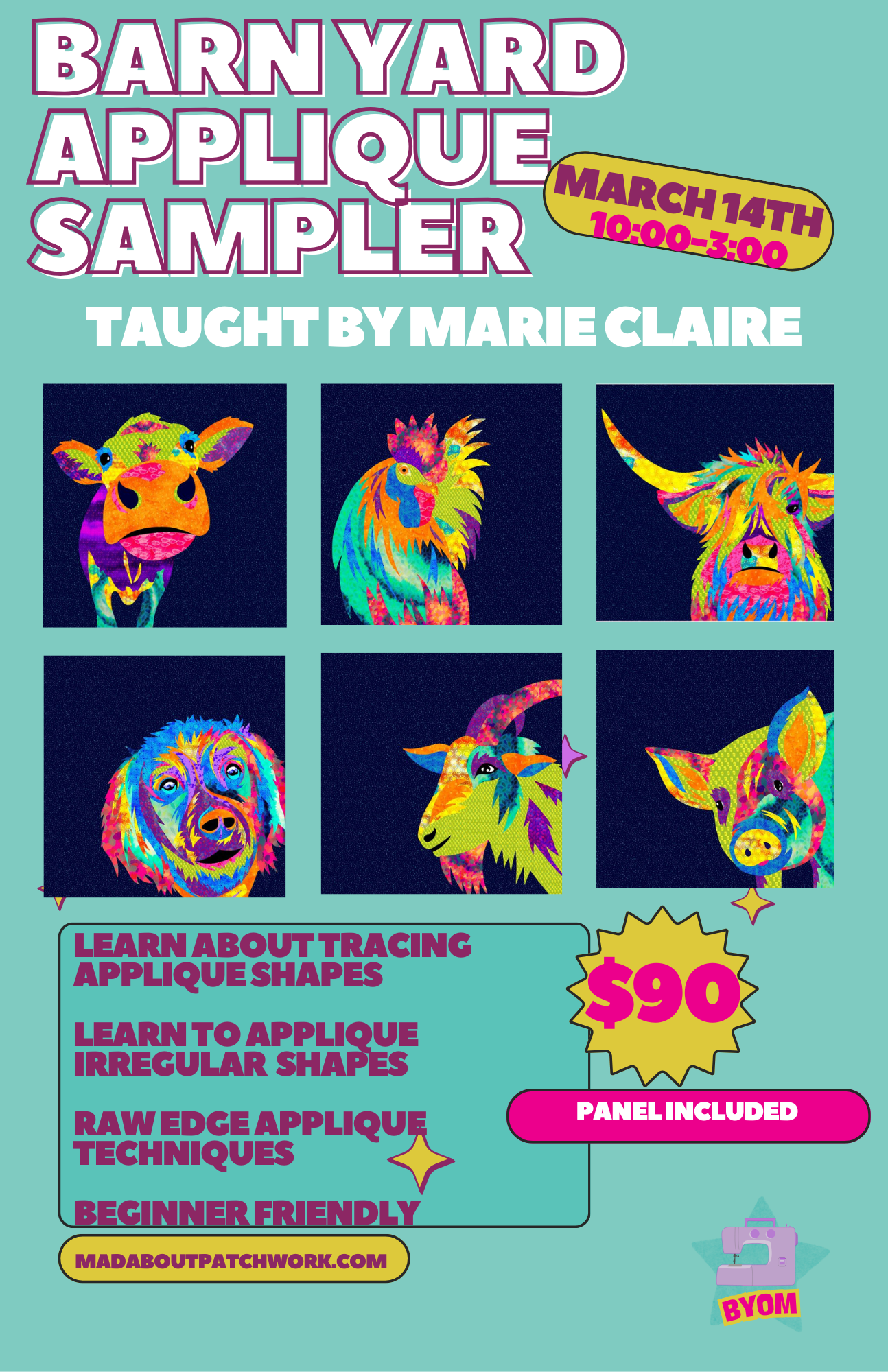 Barnyard Applique Sampler