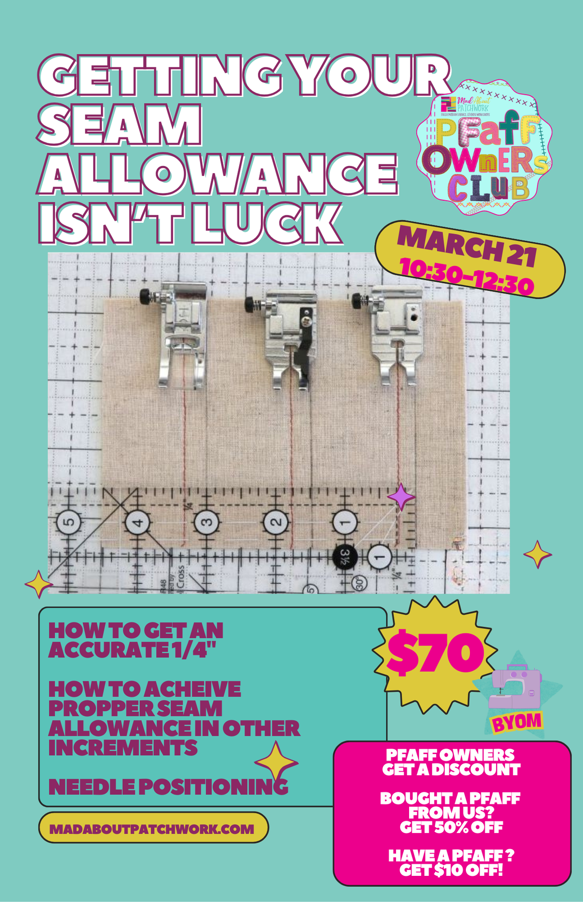 Your Seam Allowance isn't Luck - Sewing Machine Technique Class