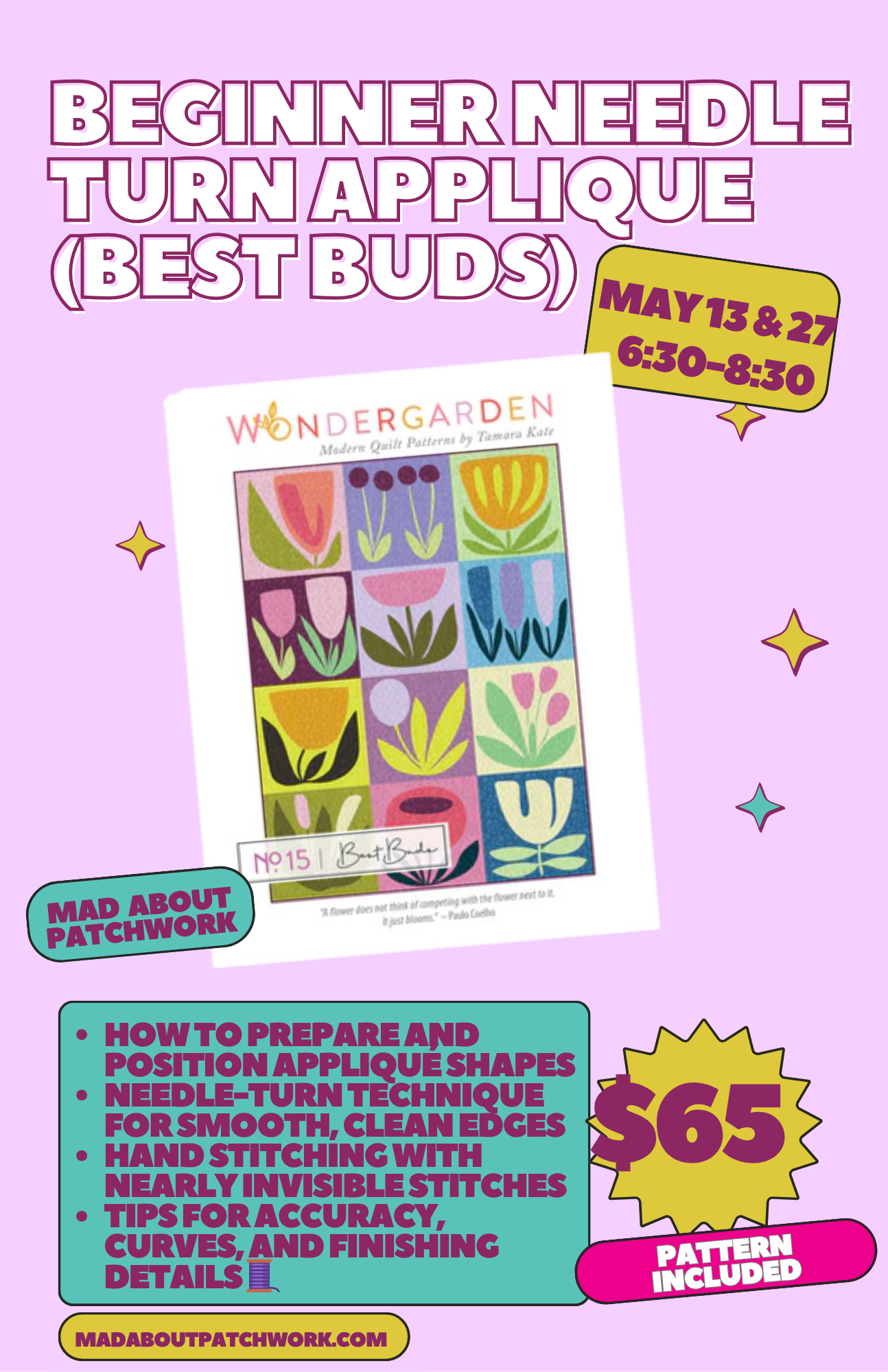 Beginner Needle Turn Applique Class