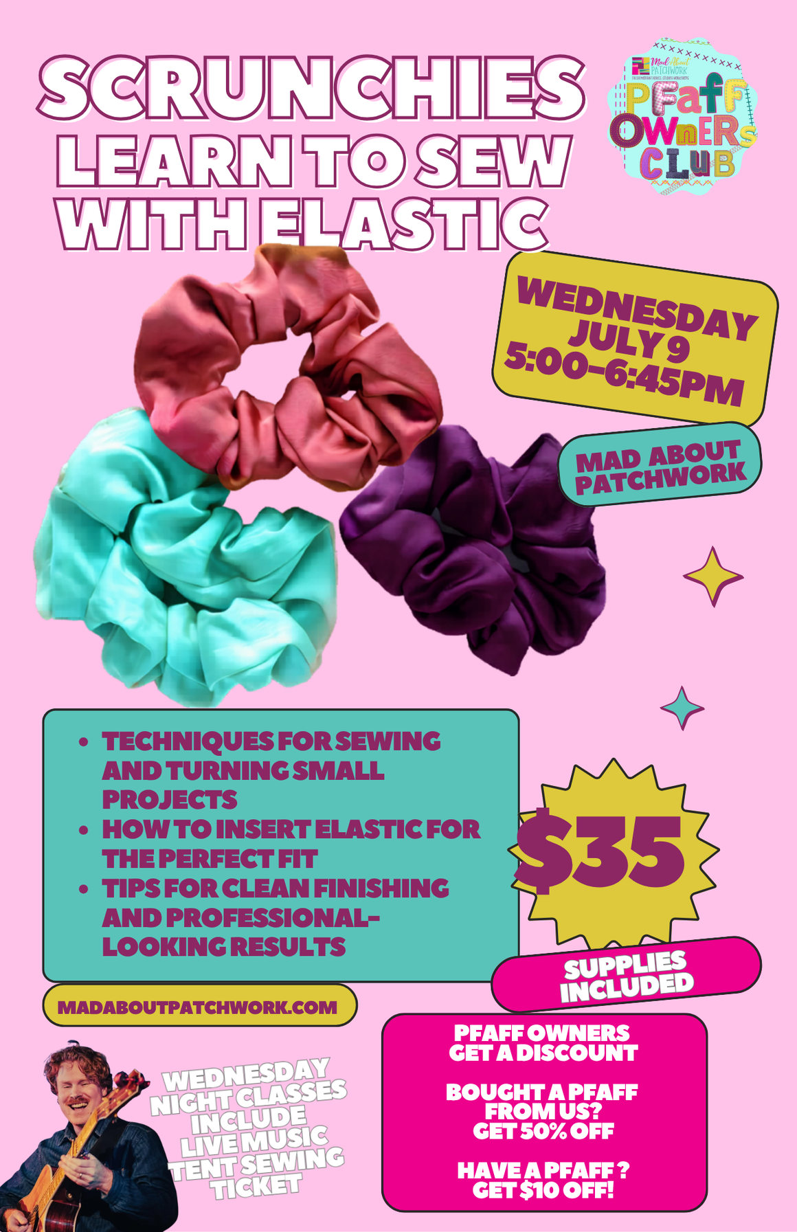 Scrunchie Sewing Class
