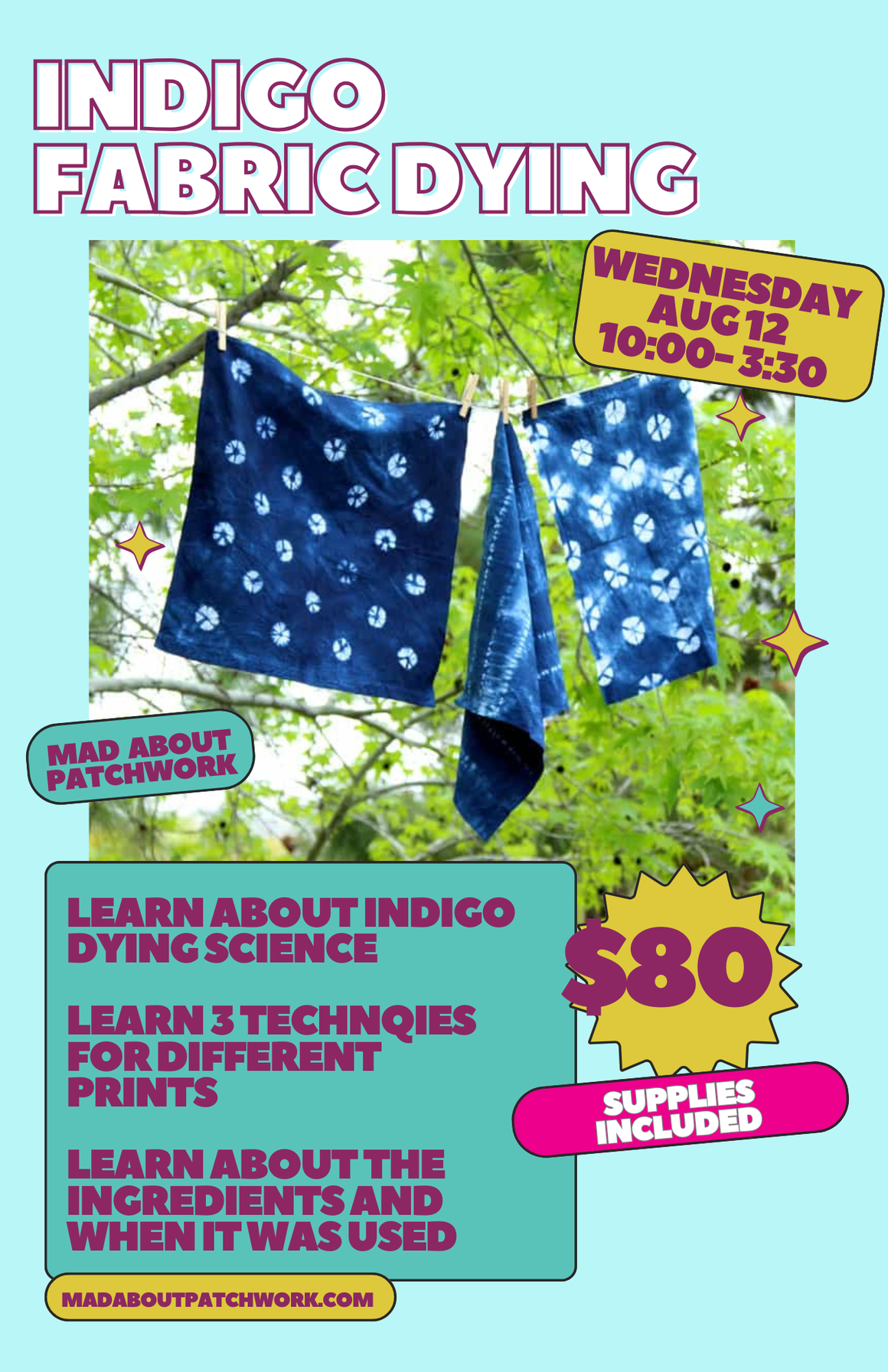 Indigo Fabric Dying Class