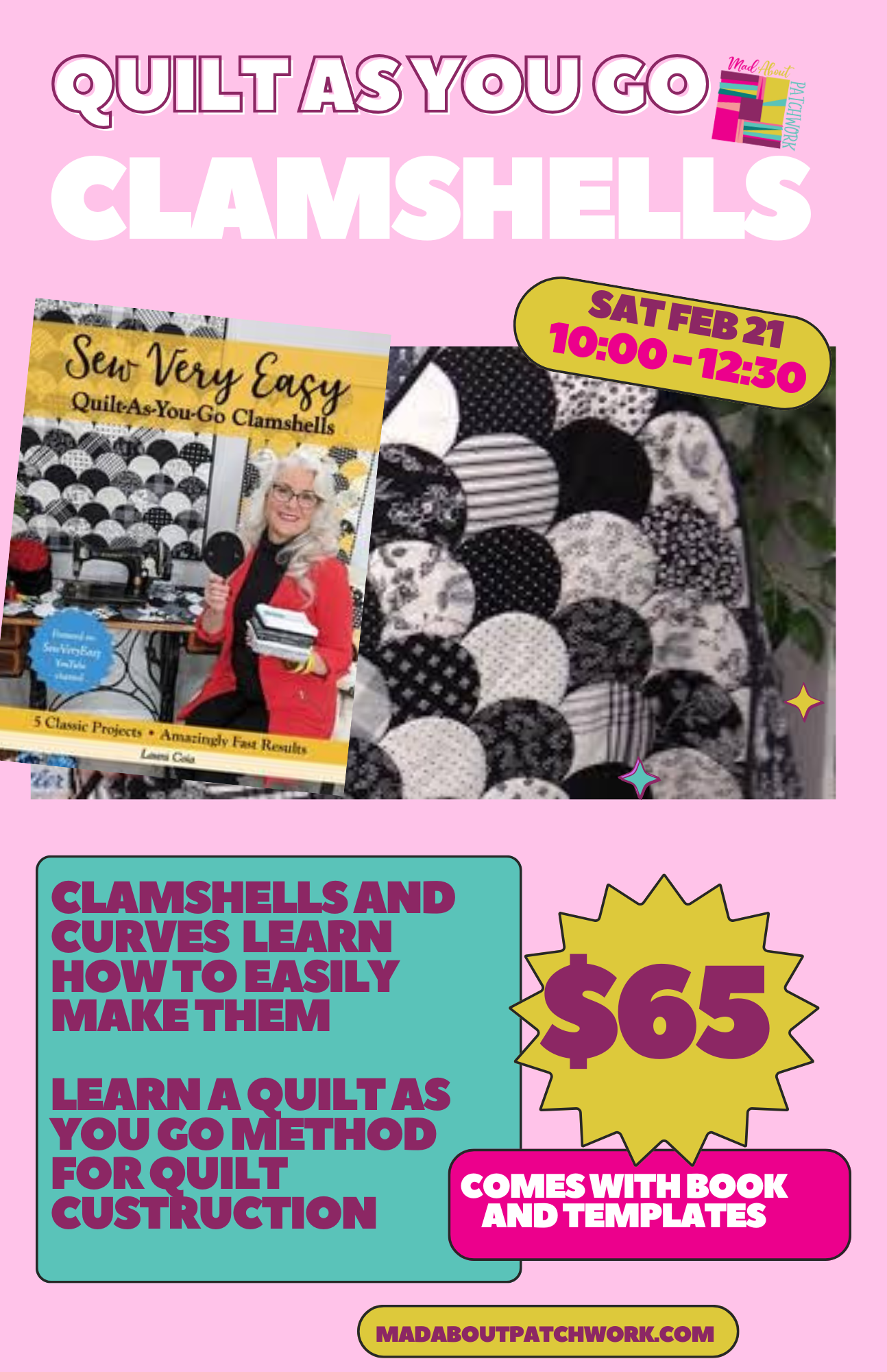 Quilt as you go  Clamshells