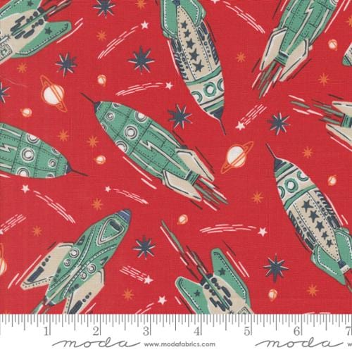 Vintage Rockets in Mars from 321 Blast Off by Stacy Iest Hsu for Moda Fabrics