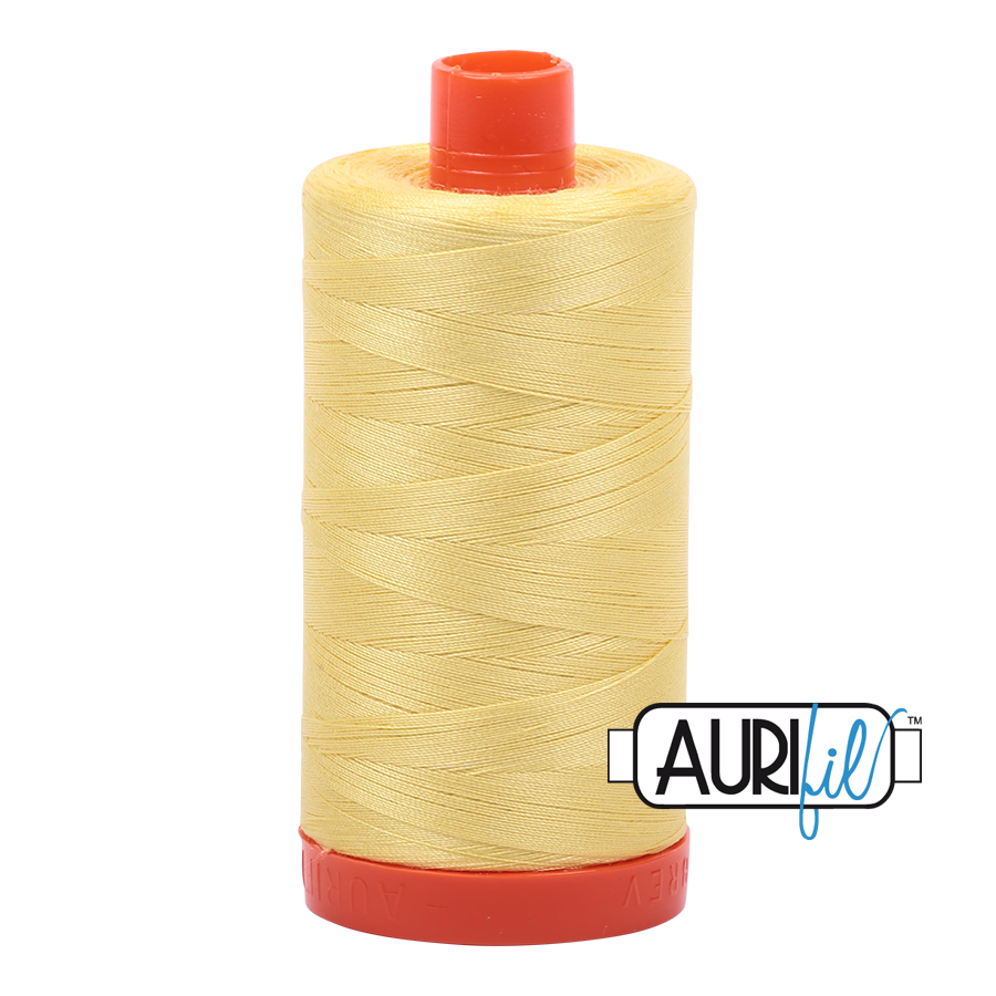 Aurifil Cotton Thread — Lemon 2115 — Medium 50wt