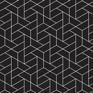 Black Tiled Geometric for Camelot Fabrics