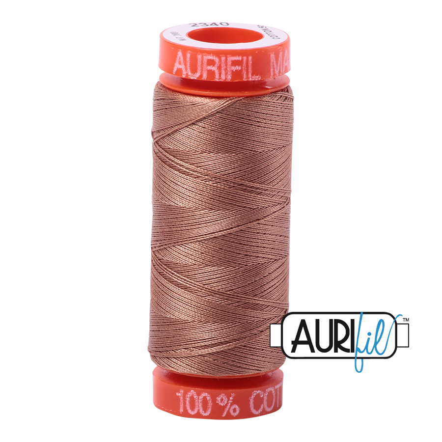 Aurifil Cotton Thread — Cafe au Lait 2340 — Small 50wt
