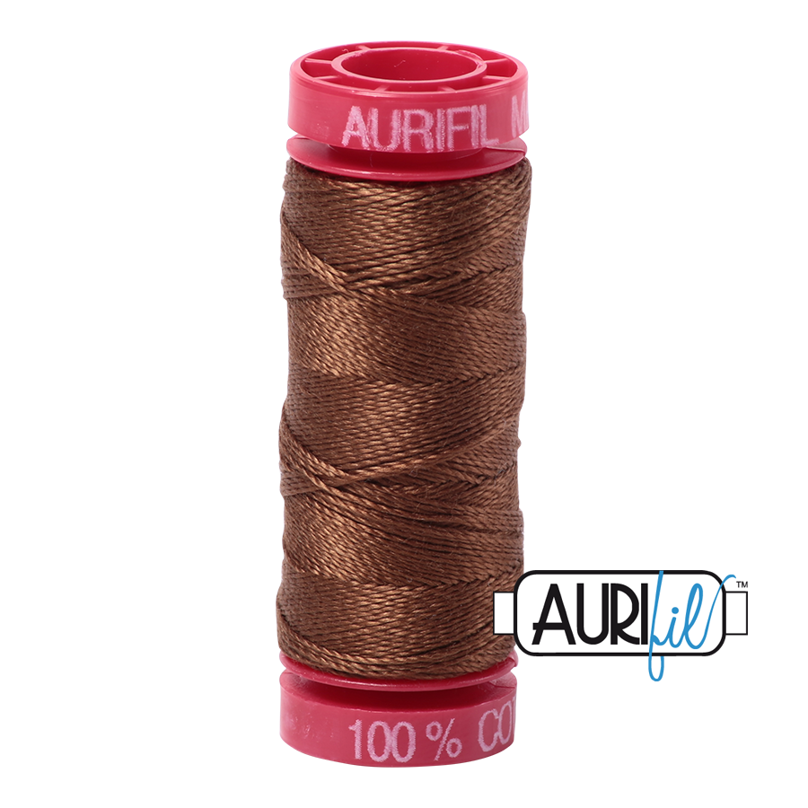 Aurifil Cotton Thread — Dark Antique Gold 2372 — Small 12wt