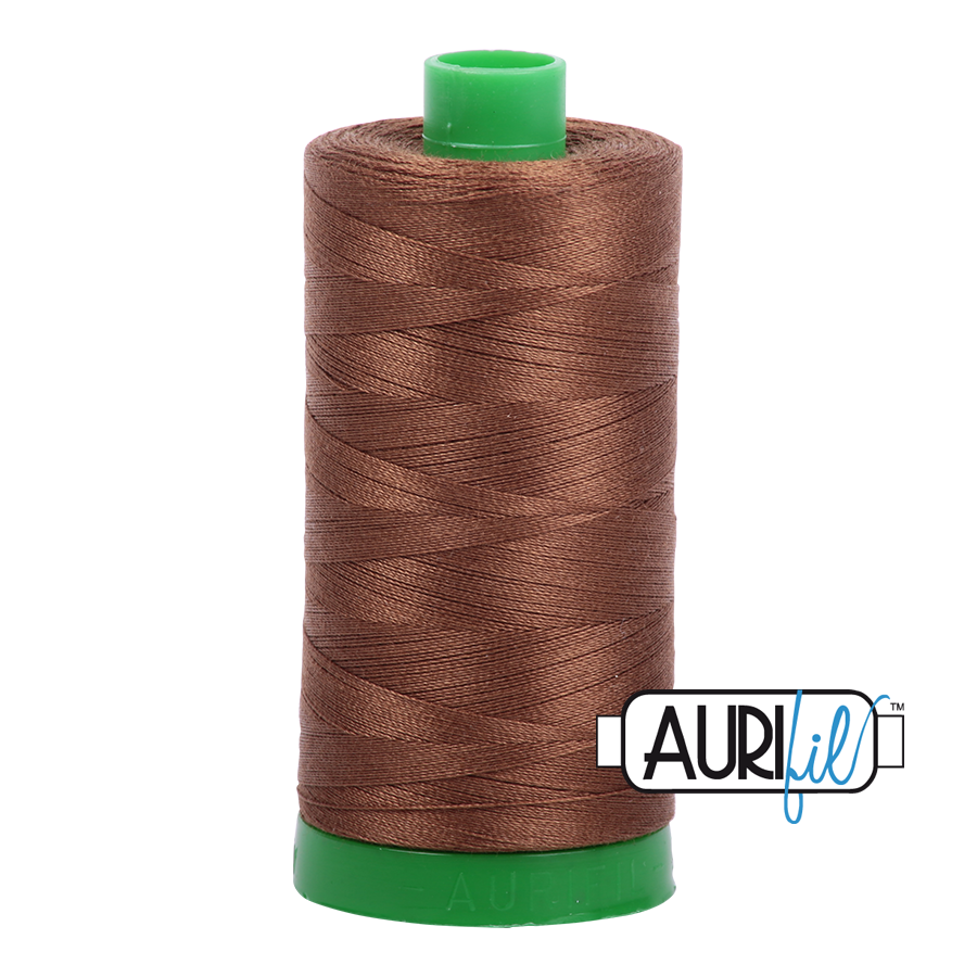 Aurifil Cotton Thread — Dark Antique Gold 2372 — Medium 40wt