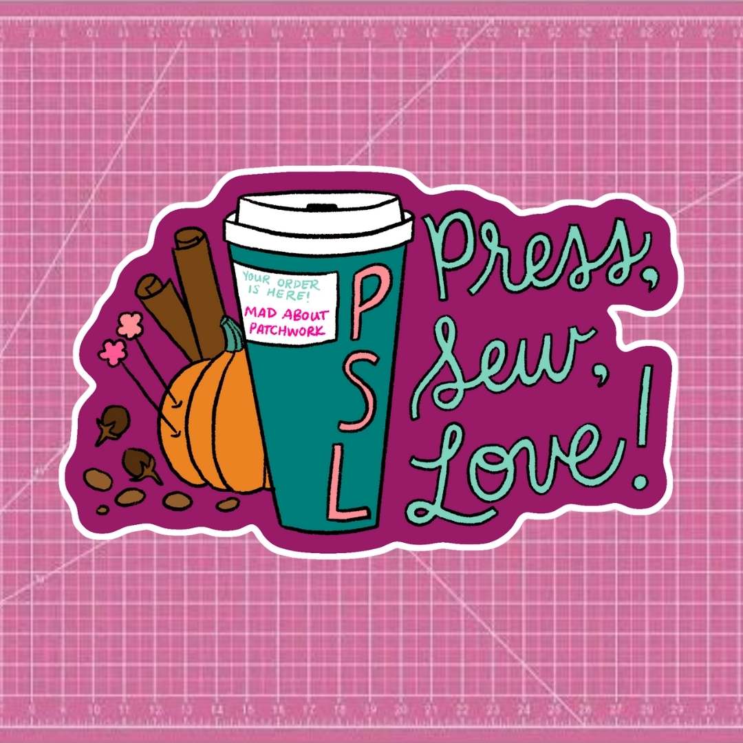 Press Sew Love - Mad About Patchwork Sticker