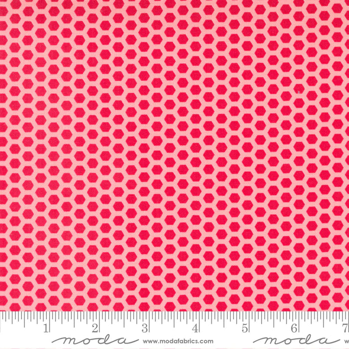 Honeycomb in Strawberries from Berry Basket by April Rosenthal for Moda Fabrics by Robert Kaufman, Designer Fabric
