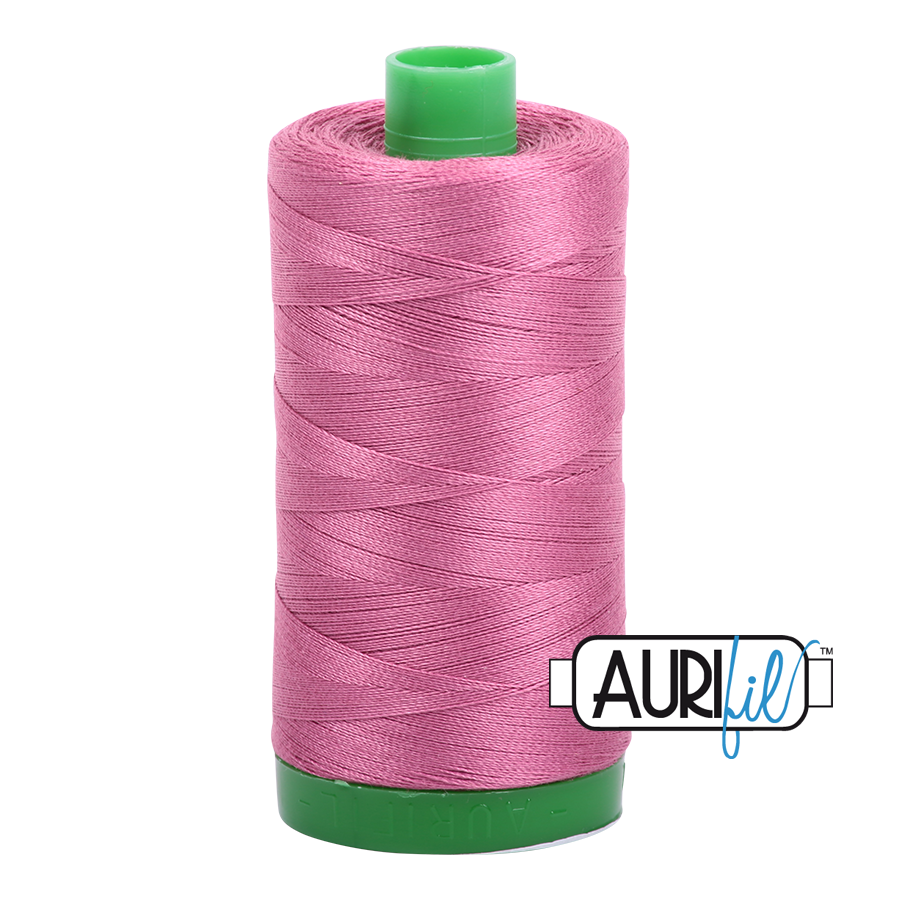 Aurifil Cotton Thread — Dusty Rose 2452 — Medium 40wt