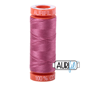 Aurifil Cotton Thread — Dusty Rose 2452 — Small 50wt