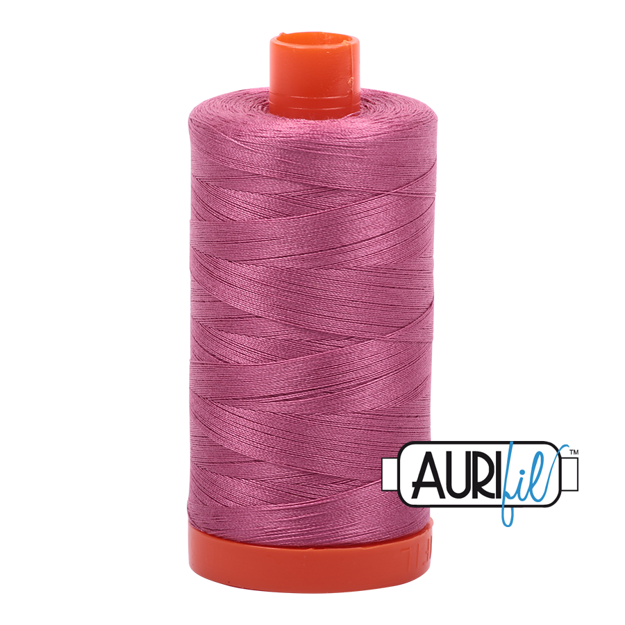 Aurifil Cotton Thread — Dusty Rose 2452 — Medium 50wt