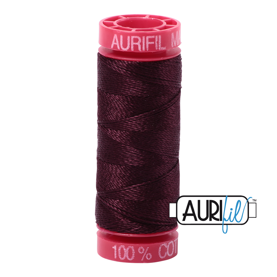 Aurifil Cotton Thread — Very Dark Brown 2465 — Small 12wt