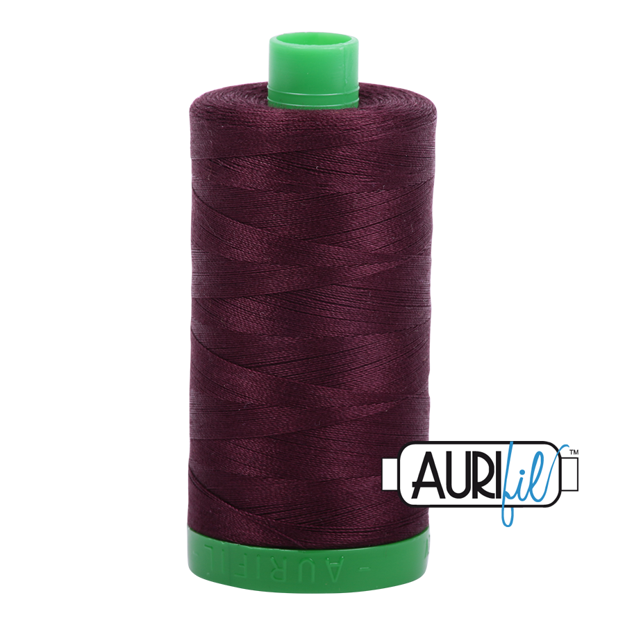 Aurifil Cotton Thread — Very Dark Brown 2465 — Medium 40wt