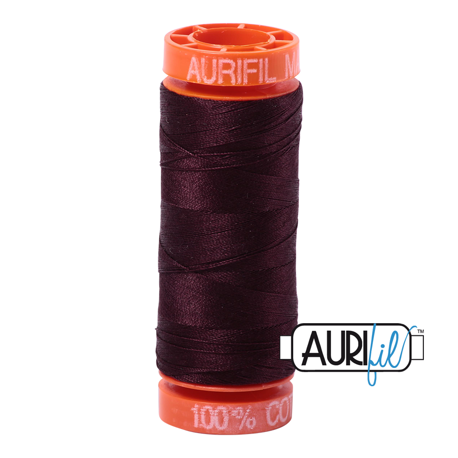 Aurifil Cotton Thread — Very Dark Brown 2465 — Small 50wt