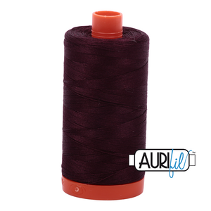Aurifil Cotton Thread — Very Dark Brown 2465 — Medium 50wt