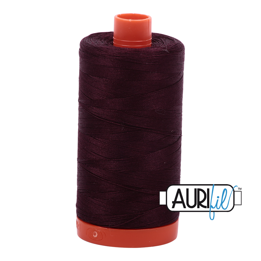 Aurifil Cotton Thread — Very Dark Brown 2465 — Medium 50wt