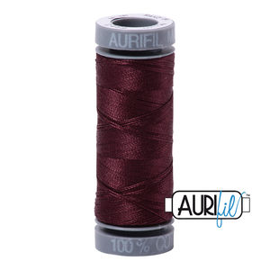 Aurifil Cotton Thread — Dark Wine 2468 — Small 28wt