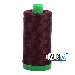 Aurifil Cotton Thread — Dark Wine 2468 — Medium 40wt