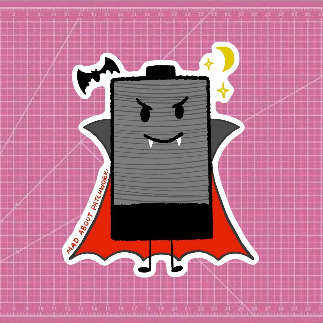 Dracula- Halloween - Thread Spool Sticker