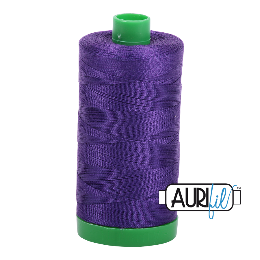 Aurifil Cotton Thread — Dark Violet 2582 — Medium 40wt