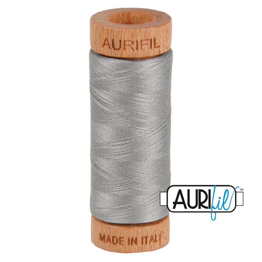 Aurifil Cotton Thread — Stainless Steel 2620 — Small 80wt