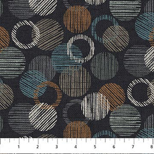 Urban Vibes - Circle and Dots Black Multi - for Northcott Fabrics
