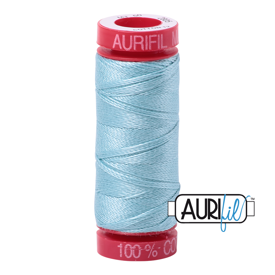 Aurifil Cotton Thread — Light Grey Turquoise 2805 — Small 12wt