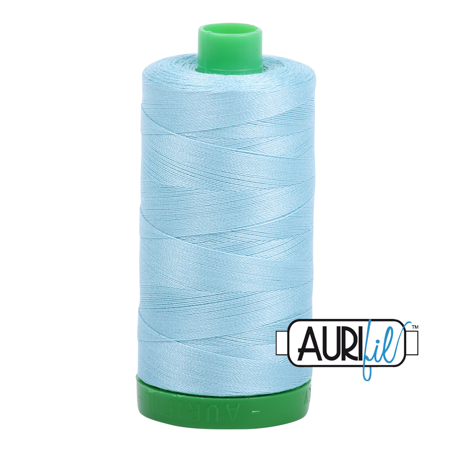 Aurifil Cotton Thread — Light Grey Turquoise 2805 — Medium 40wt